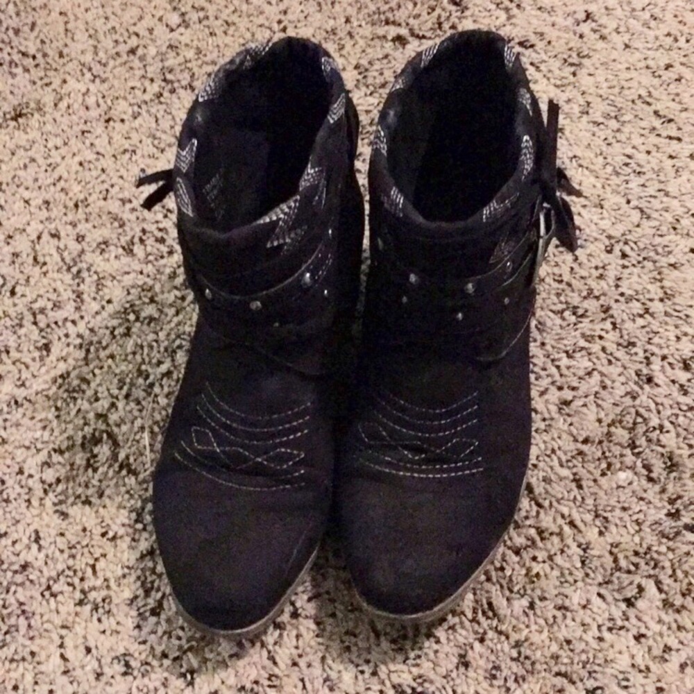 Aztec ankle boots